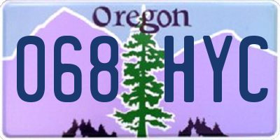 OR license plate 068HYC