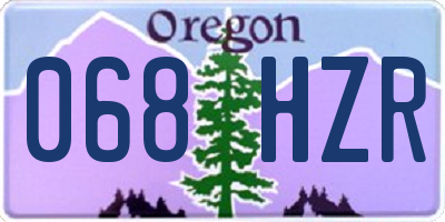 OR license plate 068HZR