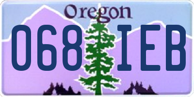 OR license plate 068IEB
