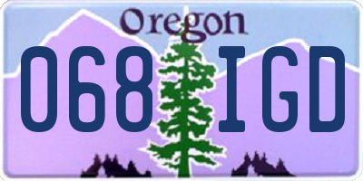 OR license plate 068IGD