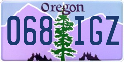 OR license plate 068IGZ