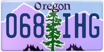 OR license plate 068IHG