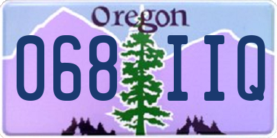 OR license plate 068IIQ