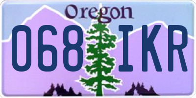 OR license plate 068IKR