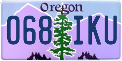 OR license plate 068IKU