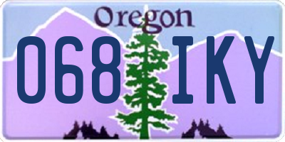 OR license plate 068IKY