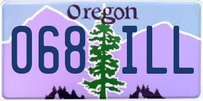 OR license plate 068ILL
