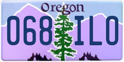 OR license plate 068ILO