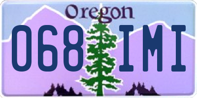 OR license plate 068IMI
