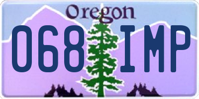 OR license plate 068IMP