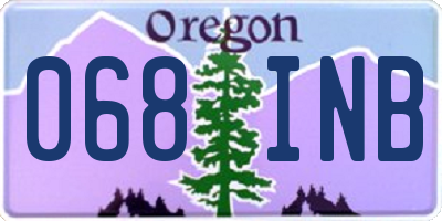 OR license plate 068INB
