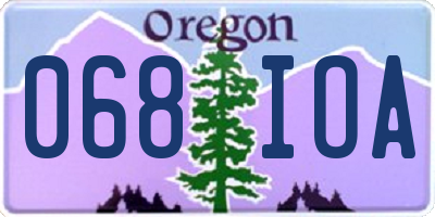 OR license plate 068IOA