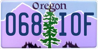 OR license plate 068IOF