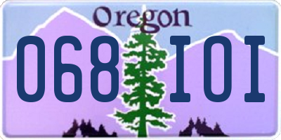 OR license plate 068IOI