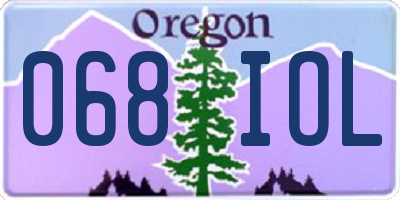 OR license plate 068IOL
