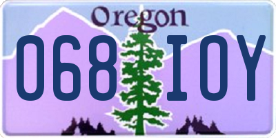OR license plate 068IOY
