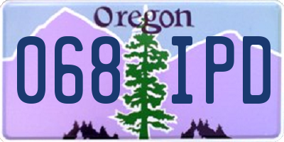 OR license plate 068IPD