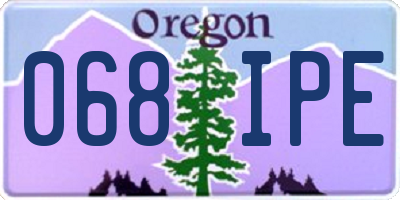 OR license plate 068IPE