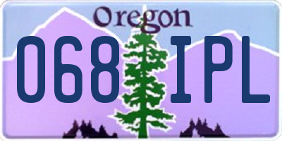 OR license plate 068IPL