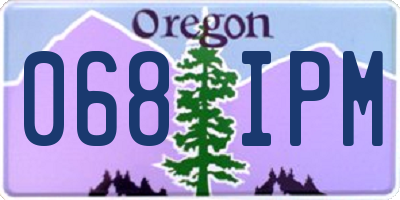 OR license plate 068IPM