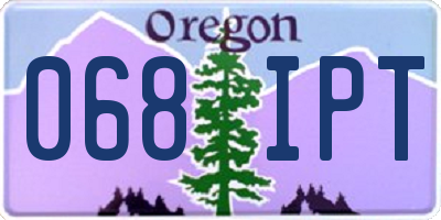 OR license plate 068IPT