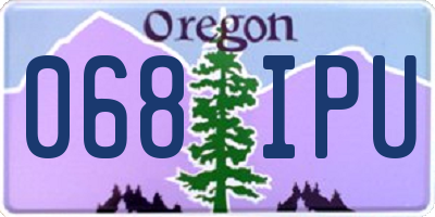 OR license plate 068IPU