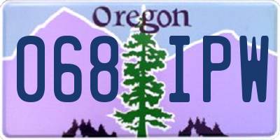 OR license plate 068IPW