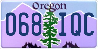 OR license plate 068IQC