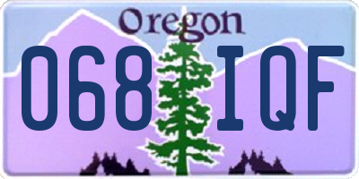 OR license plate 068IQF
