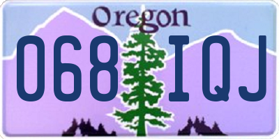 OR license plate 068IQJ