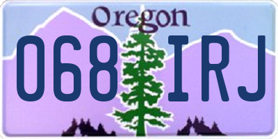 OR license plate 068IRJ