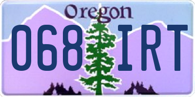 OR license plate 068IRT