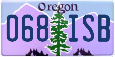 OR license plate 068ISB