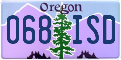OR license plate 068ISD