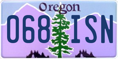 OR license plate 068ISN