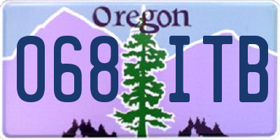 OR license plate 068ITB