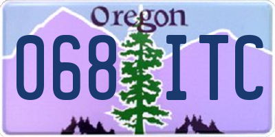 OR license plate 068ITC