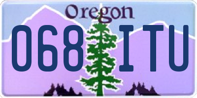 OR license plate 068ITU
