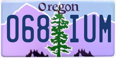 OR license plate 068IUM