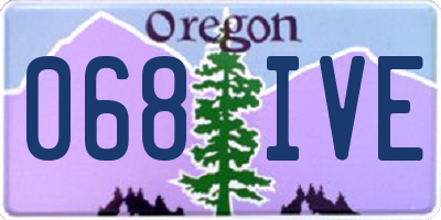 OR license plate 068IVE