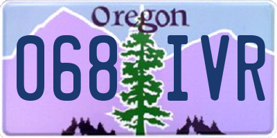 OR license plate 068IVR