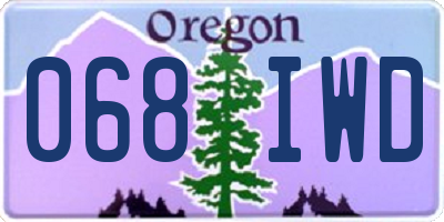 OR license plate 068IWD