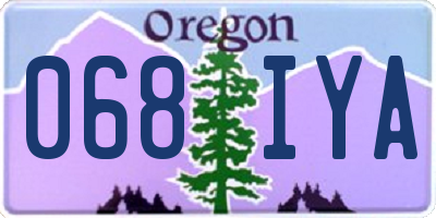 OR license plate 068IYA