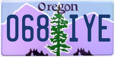 OR license plate 068IYE