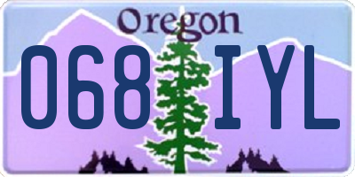 OR license plate 068IYL