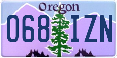 OR license plate 068IZN