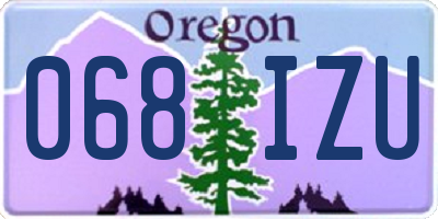 OR license plate 068IZU