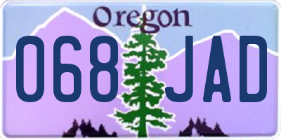 OR license plate 068JAD