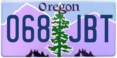 OR license plate 068JBT