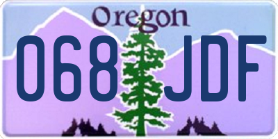 OR license plate 068JDF